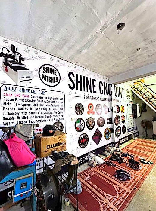 Shine CNC Point sample wall and packing area